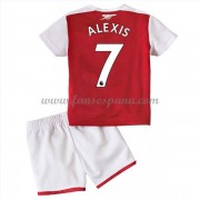 Camisetas Futbol Niños Arsenal Alexis Sanchez 7 Primera Equipación 2017-18..